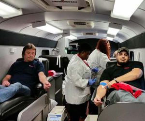 Inside the blood mobile