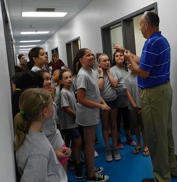 Matt Nielson and the school kids