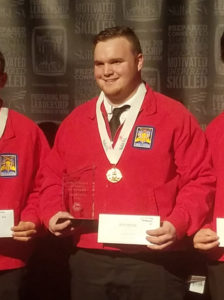 Ethan Blake winner of SkillsUSA in MA for CNC Milling