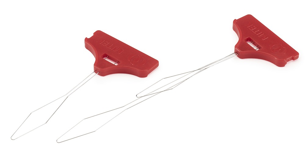 suture threaders made with swiss machining